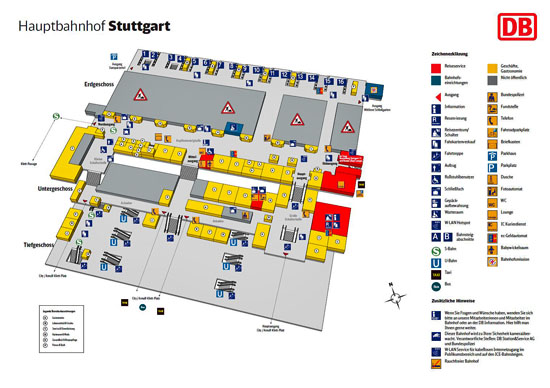 Geänderte Wegeführung im Stuttgarter Hauptbahnhof während