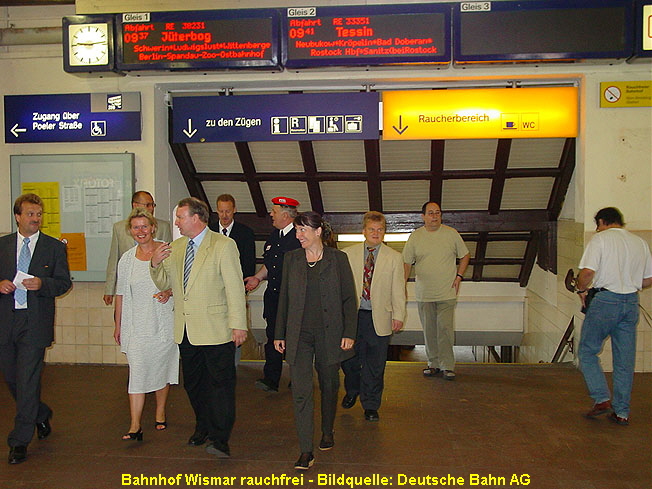 Bahnhof Wismar rauchfrei - Bildquelle: Deutsche Bahn AG